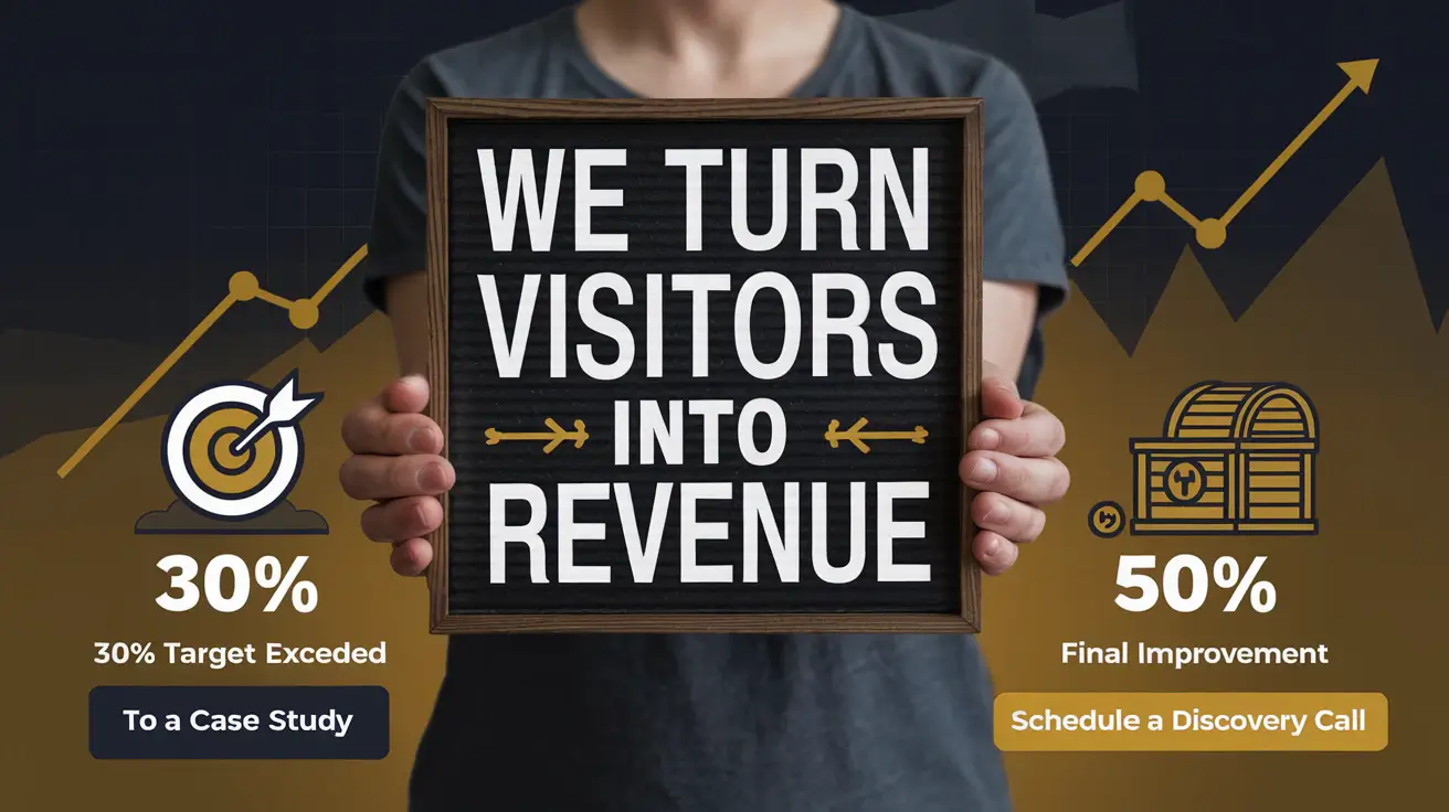 We turn visitor into revenue banner